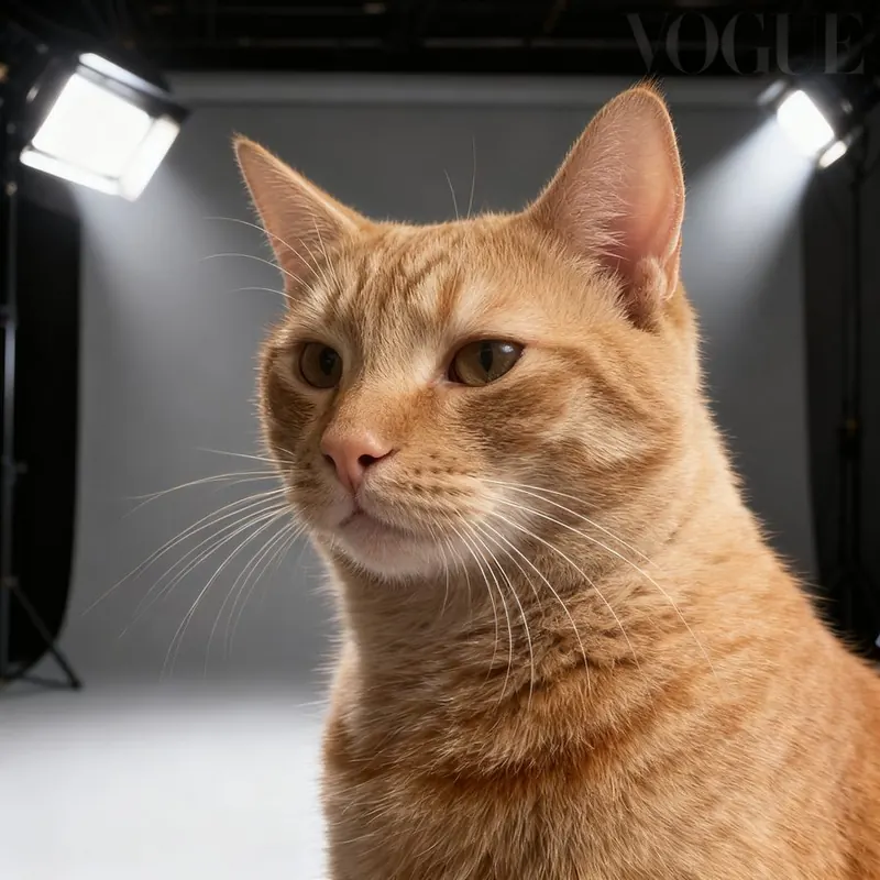 Cat portrait in a custom art style