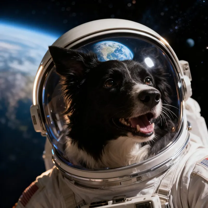 Dog portrait in a custom art style