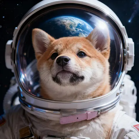 Dog portrait in a custom art style